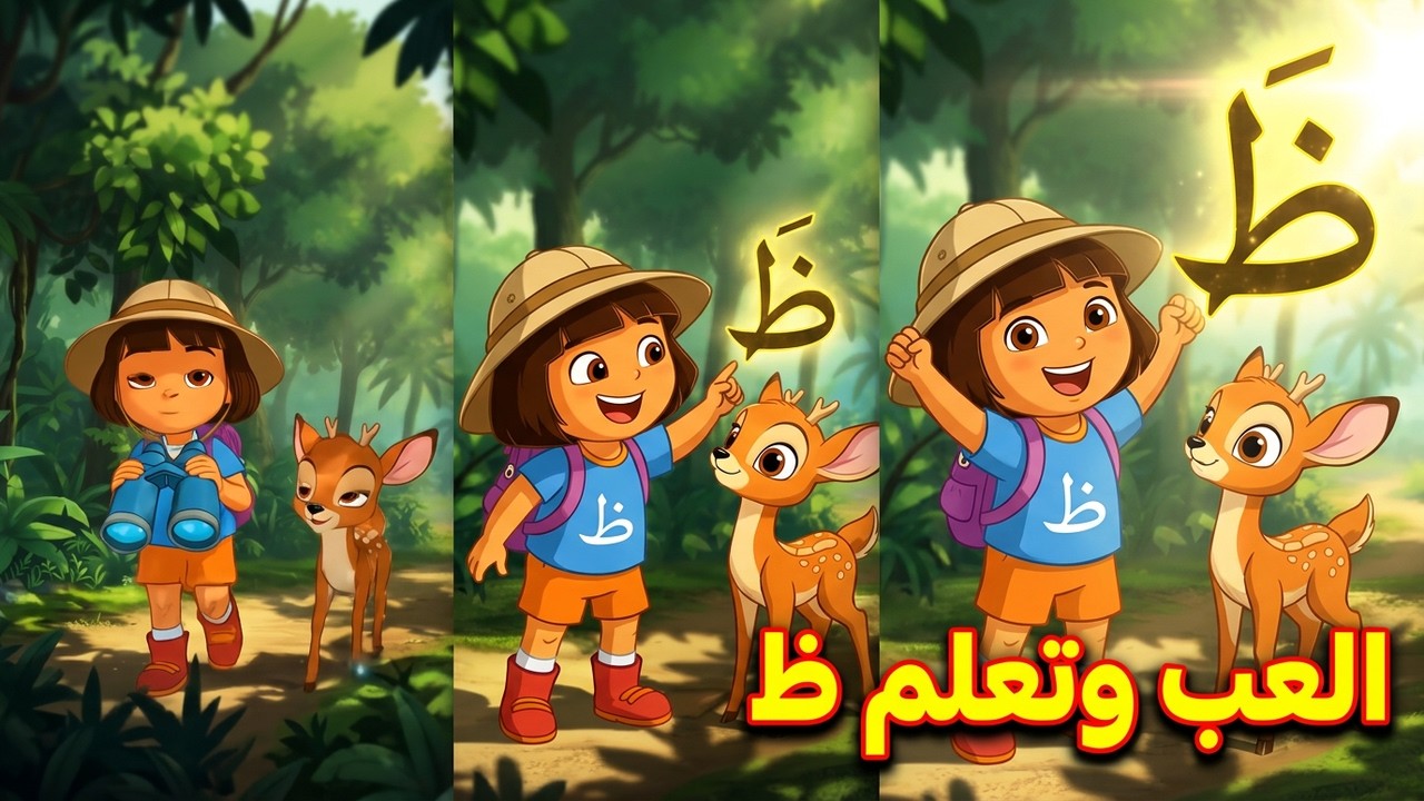 لعبة وتحدي حرف الظاء للأطفال 🎮🕵️‍♂️ | العب وتعلم الحروف العربية مع kjkids