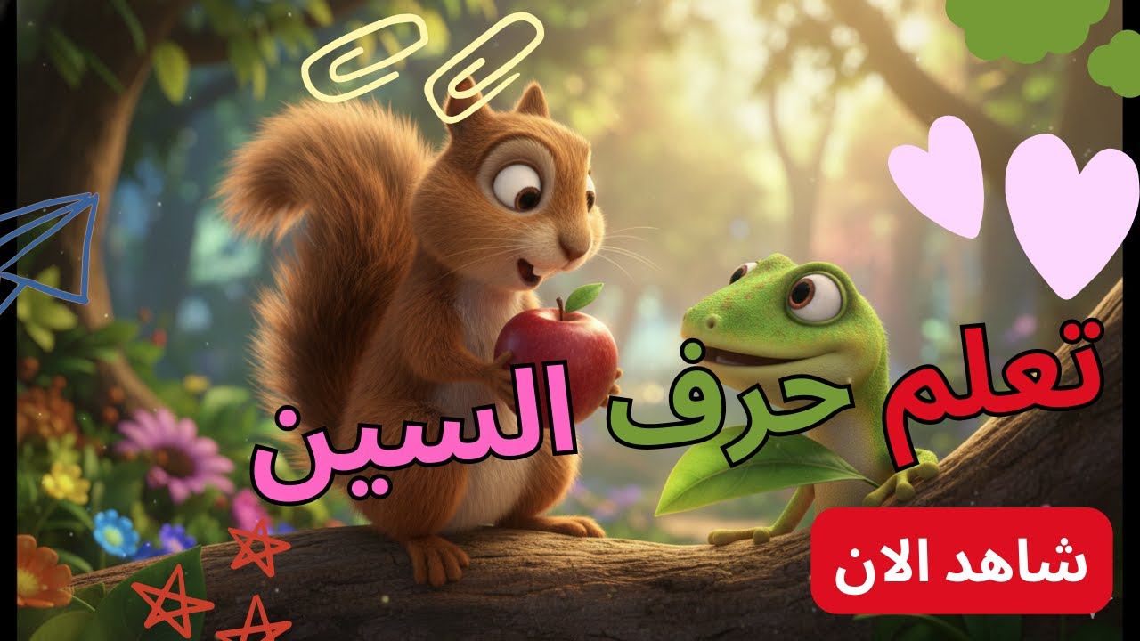 حرف السين مع السنجاب 🐿️ | تعلم صوت وكلمات حرف السين للاطفال باللعب