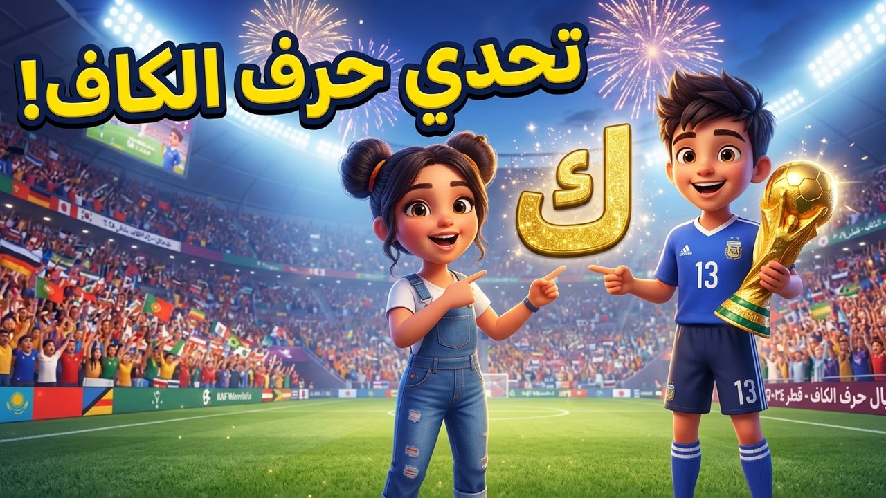 لعبة وتحدي حرف الكاف للأطفال 🎮👑 | العب وتعلم الحروف العربية مع kjkids