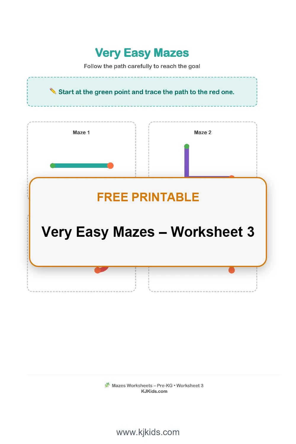Very Easy Mazes – Worksheet 3