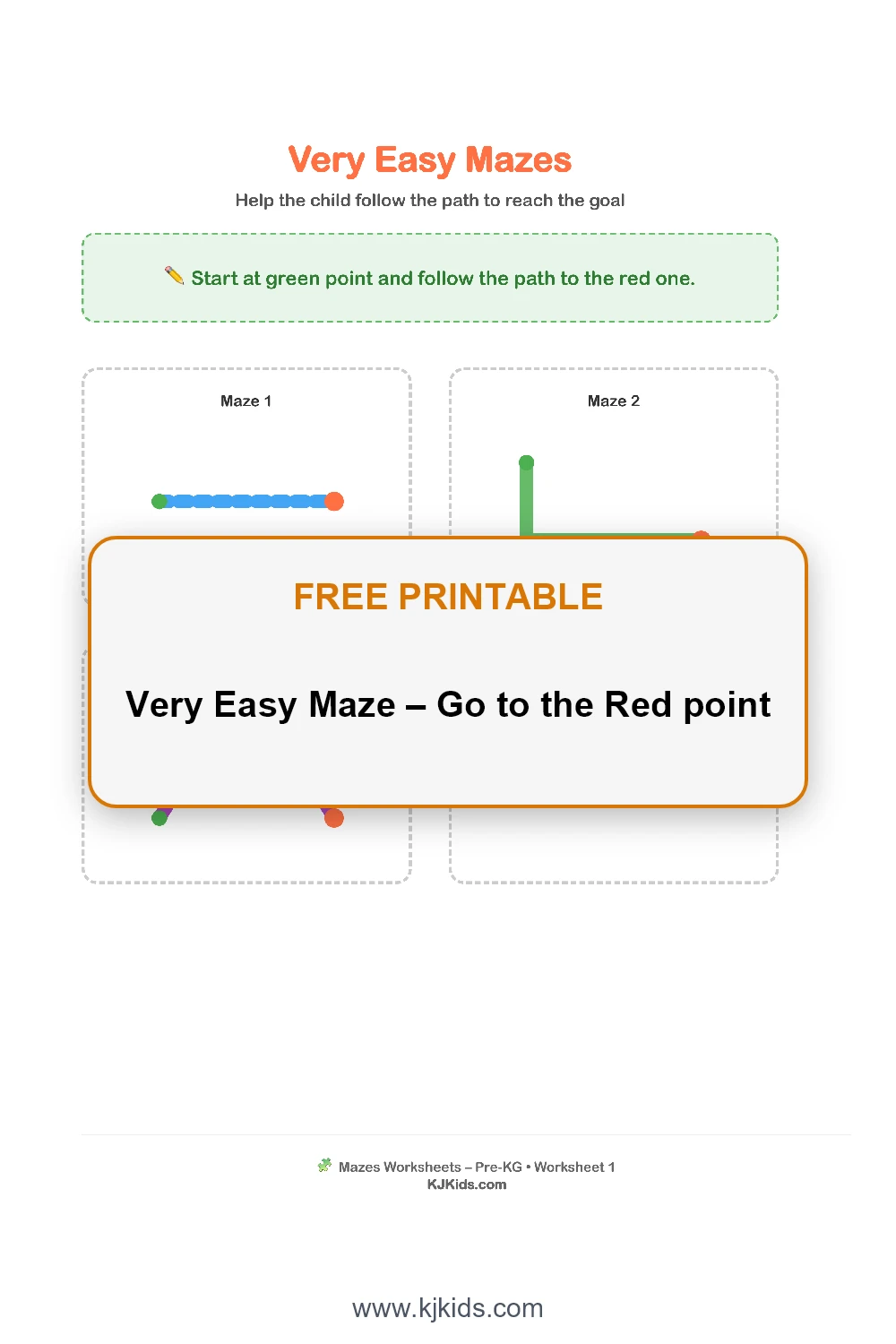 Very Easy Maze – Go to the Red point